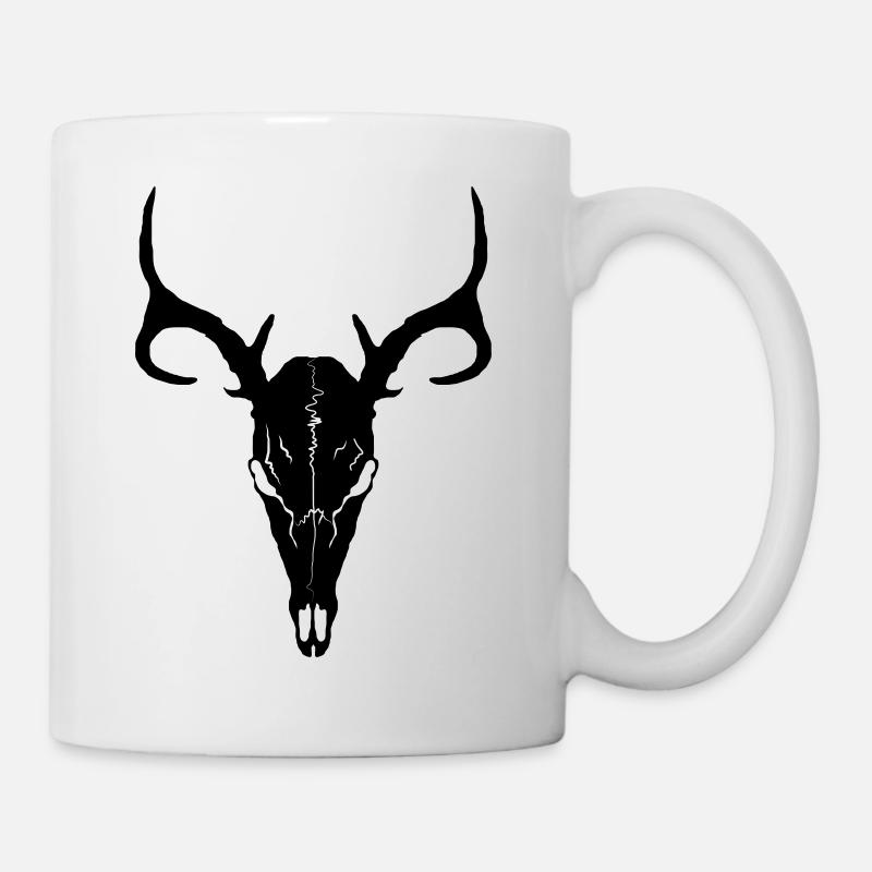 crâne cerfs - Mug blanc - blanc