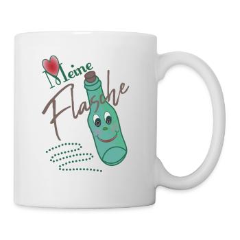 Flasche - Tasse - Weiß - Rechts