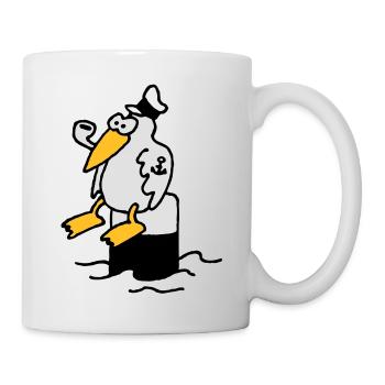 moewe_am_hafen_3c - Mug blanc - blanc - Droite