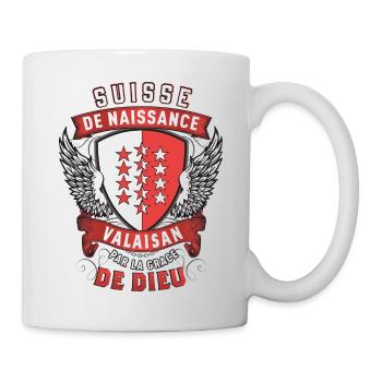 Valaisan Grâce de Dieu - Mug blanc - blanc - Droite