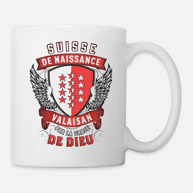 Valaisan Grâce de Dieu - Mug blanc - blanc