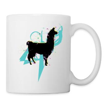Lama Alpaka Fashion - Tasse - Weiß - Rechts