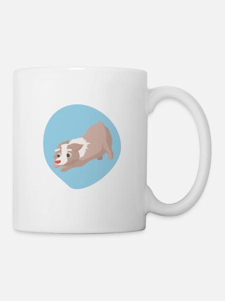 Playing dog puppy - Mug - white