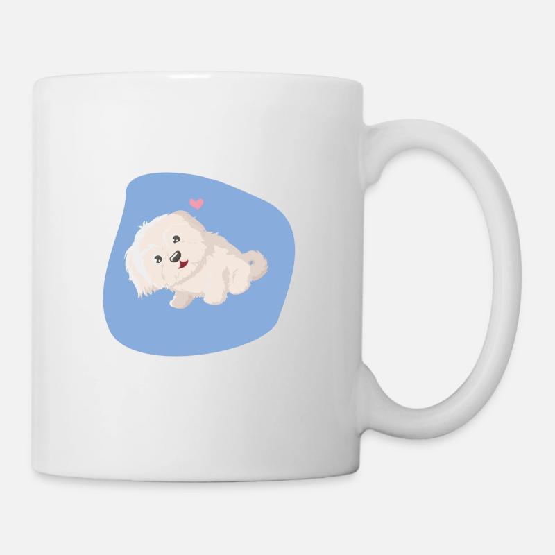 yeux de chien chiot - Mug blanc - blanc