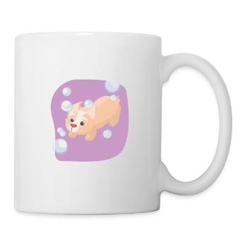 Bulles de savon chien - Mug blanc - blanc - Droite
