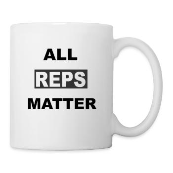 Every repetition counts! Bodybuilding Fitness Gym - Mug - white - Right
