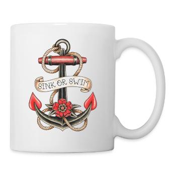 TATOUAGE D'ANCRE - Mug blanc - blanc - Droite
