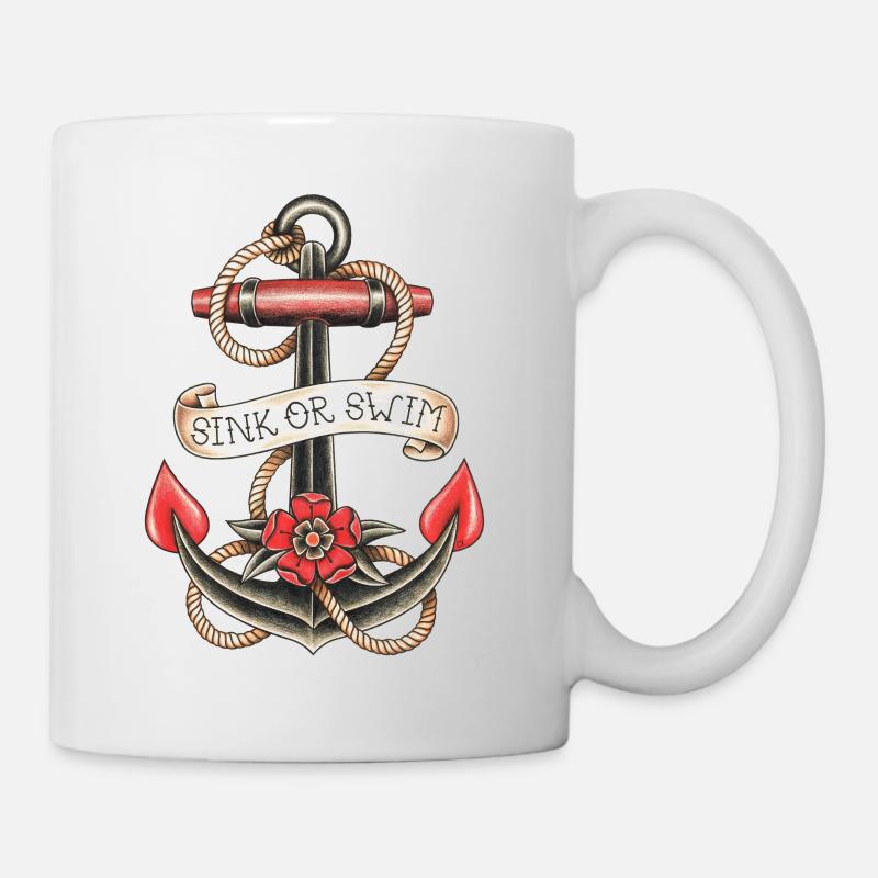 ANKER-TÄTOWIERUNG - Tasse - Weiß