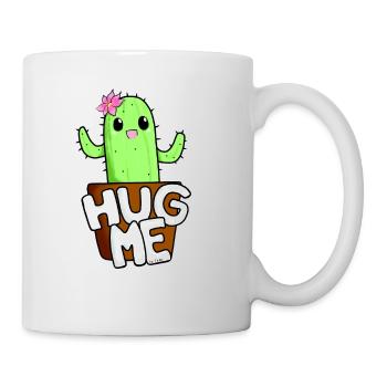 Kawaii Kaktus Hug Me lustige Manga Geschenkidee - Tasse - Weiß - Rechts