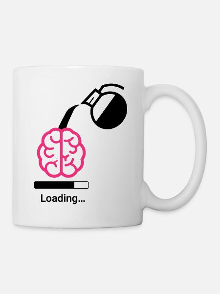 Kaffee Ladestatus - Tasse - Weiß