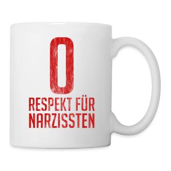 Null Respekt für Narzissten - Tasse - Weiß - Rechts