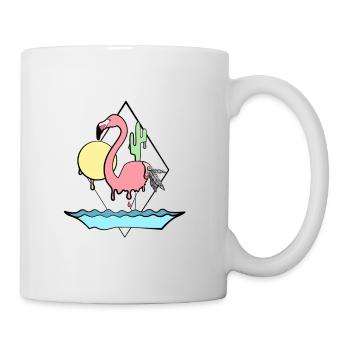 Bonairestyle - Flamant - Mug blanc - blanc - Droite