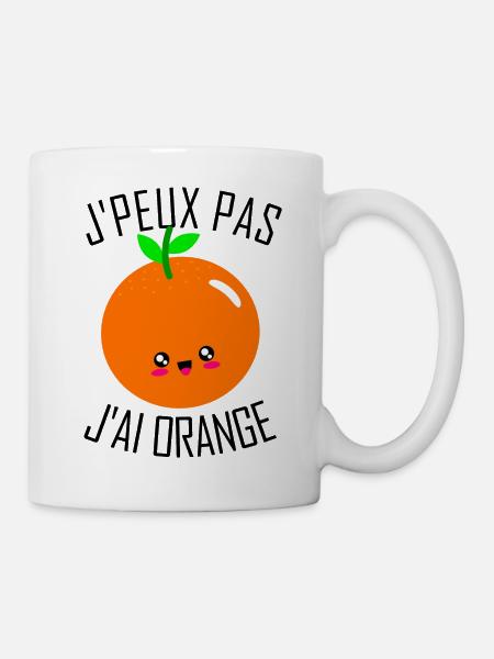orange - Mug blanc - blanc