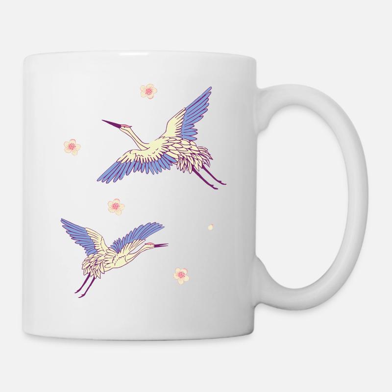 flying cranes - Mug - white