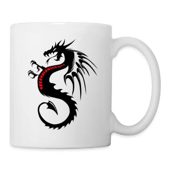 dragon tribal tattoo shape 200434 x - Mug - white - Right