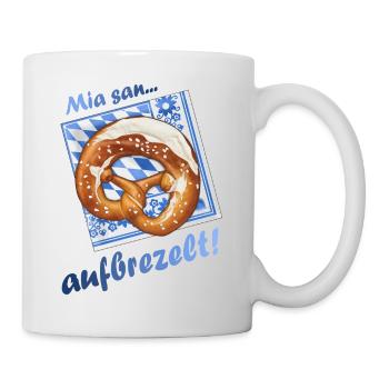 Brezel - aufbrezelt - Tasse - Weiß - Rechts