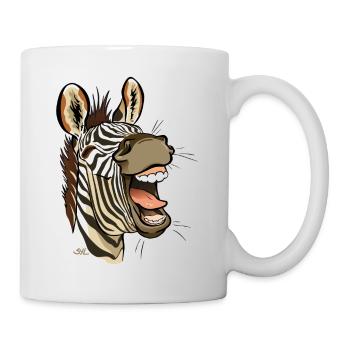 Zèbre qui rit - Mug blanc - blanc - Droite