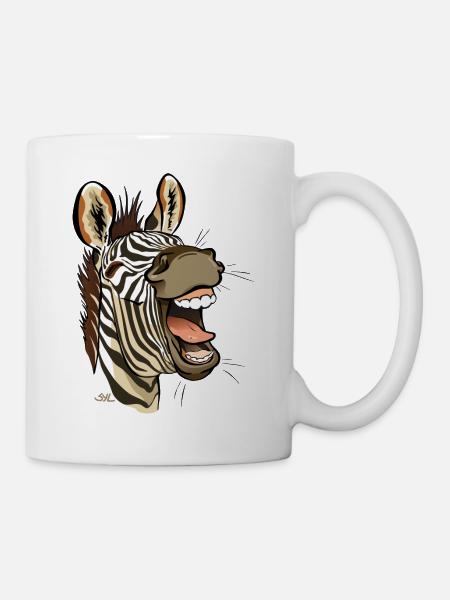 Zebra laughing - Mug - white