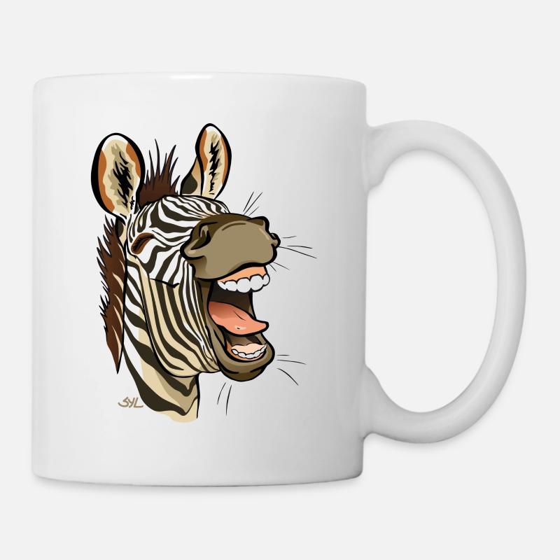 Zebra laughing - Mug - white