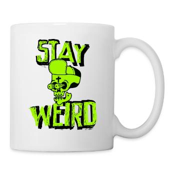 Stay Weird Crazy Gangster Skull Skull Freak - Mug - white - Right