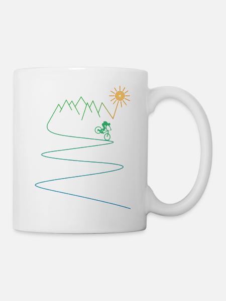 Vélo de montagne vélo vélo vtt - Mug blanc - blanc