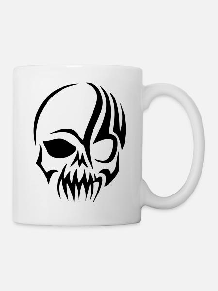 crâne - Mug blanc - blanc