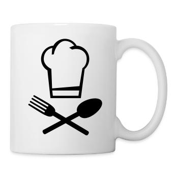 koch_muetze_besteck_f1 - Mug - white - Right