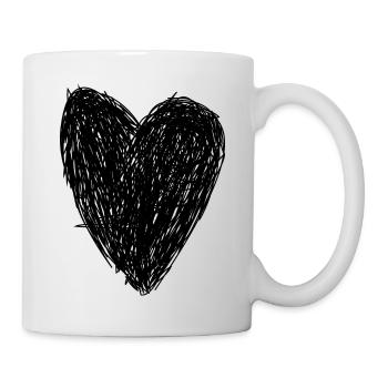 Black Heart - Mug - white - Right