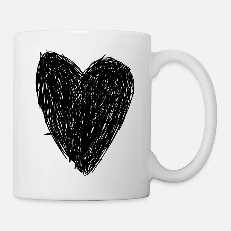 Black Heart - Mug blanc - blanc