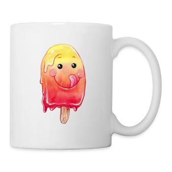 Glace à sucette aquarelle - Mug blanc - blanc - Droite