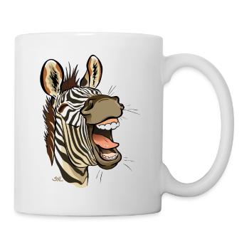 Laughing Zebra (white edges) - Mug - white - Right