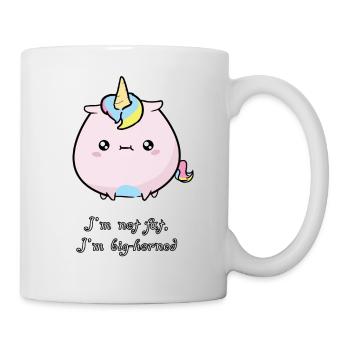 Einhorn putzig niedlich fett - Tasse - Weiß - Rechts