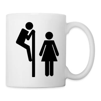 WC - Toilette - Tasse - Weiß - Rechts
