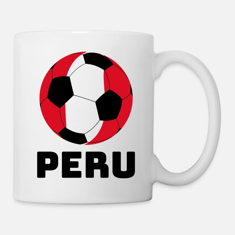 Balle du Pérou avec texte Pérou Cadeau Sport - Mug blanc - blanc
