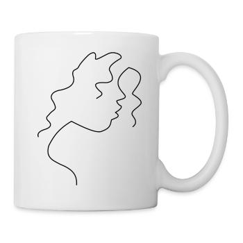 Women face vector - Mug - white - Right