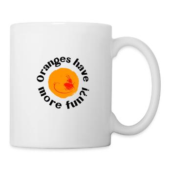 Oranges - Tasse - Weiß - Rechts