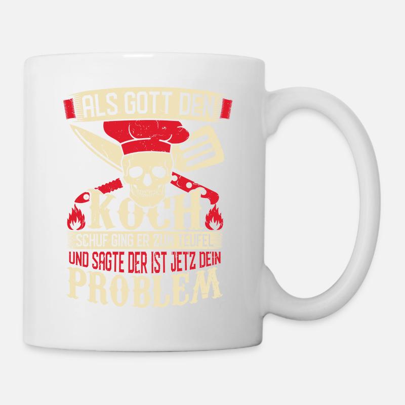 Dieu a créé le cuisinier - Mug blanc - blanc