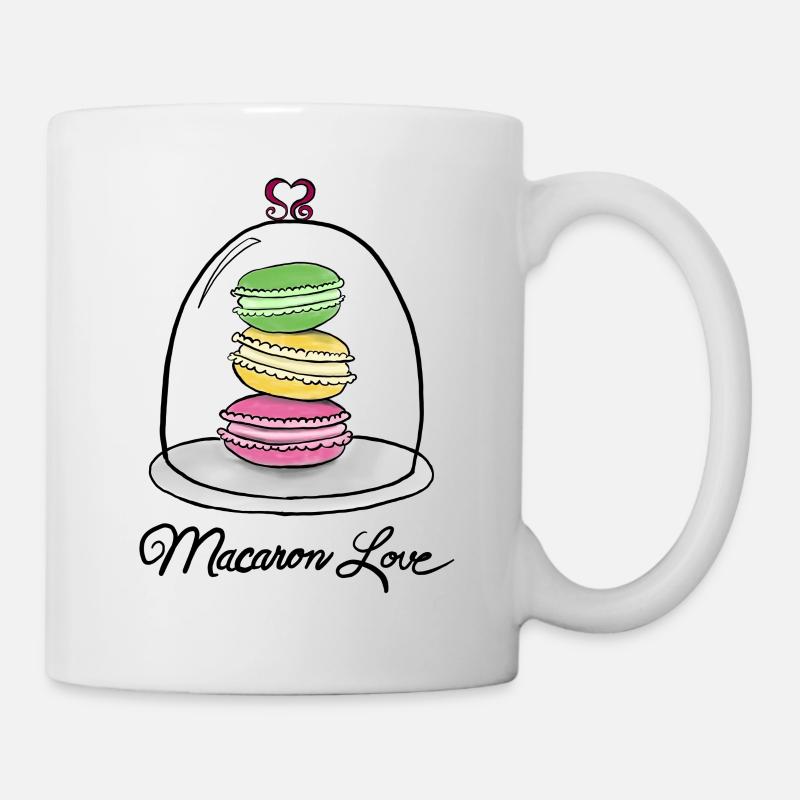 Macaron Liebe - Macaron Love - Tasse - Weiß