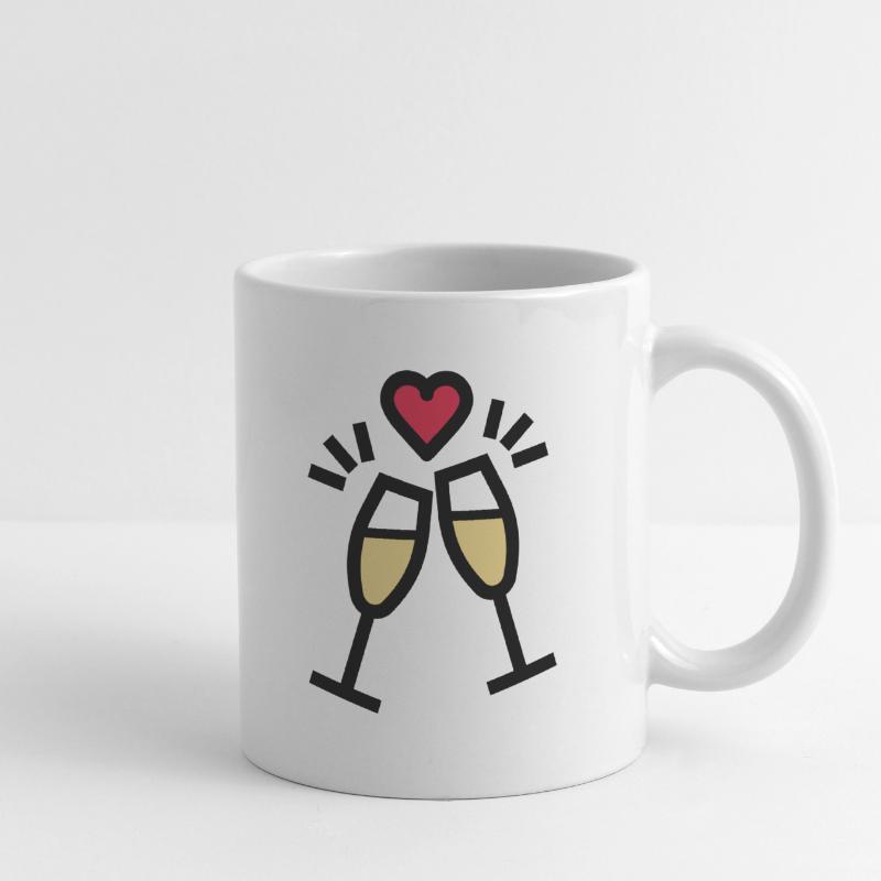 oder Sekt zum Valentinstag Tasse