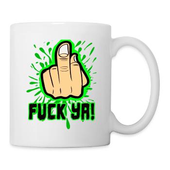 Middle finger fuck you - Mug - white - Right