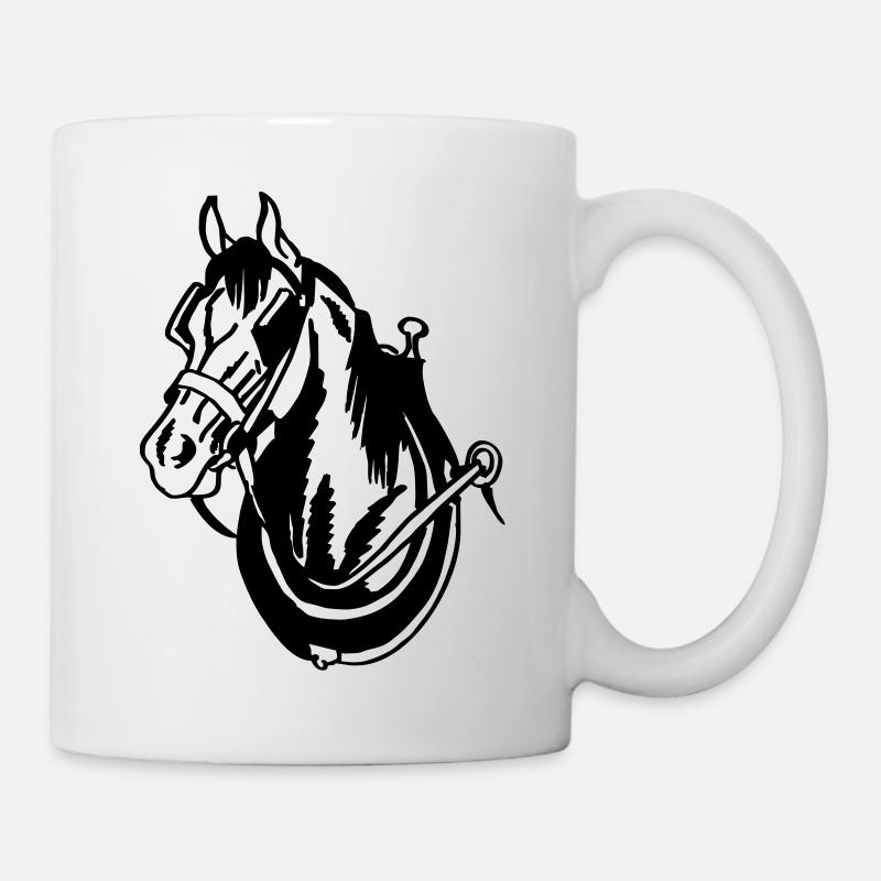 Cheval d'attelage - Mug blanc - blanc