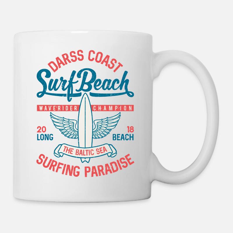MER BALTIQUE - Cool Darss Surfer Cadeaux Surf Shirts - Mug blanc - blanc