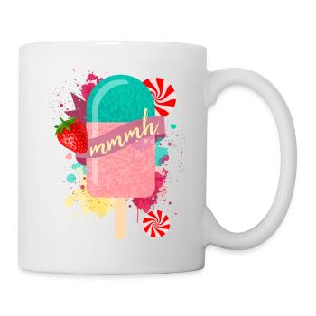 Summer ice cream in style - Mug - white - Right