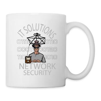 Network Security - IT - Computer - Netzwerk - Tasse - Weiß - Rechts
