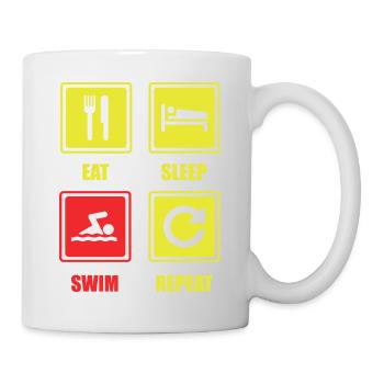 Natation. Nageurs. Natation. cadeau - Mug blanc - blanc - Droite