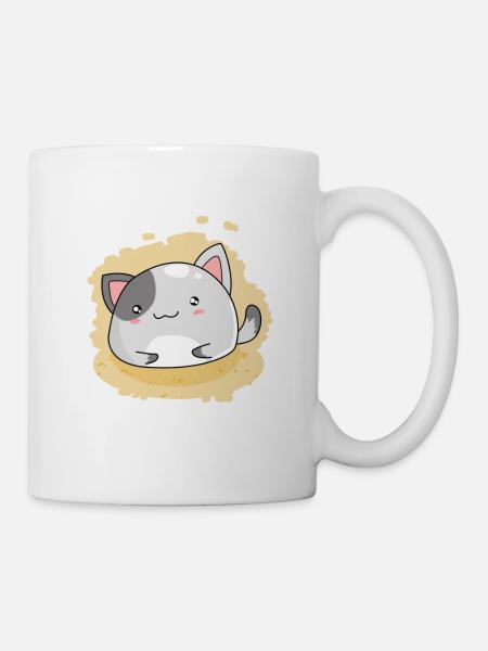 Kawaii chat - Mug blanc - blanc