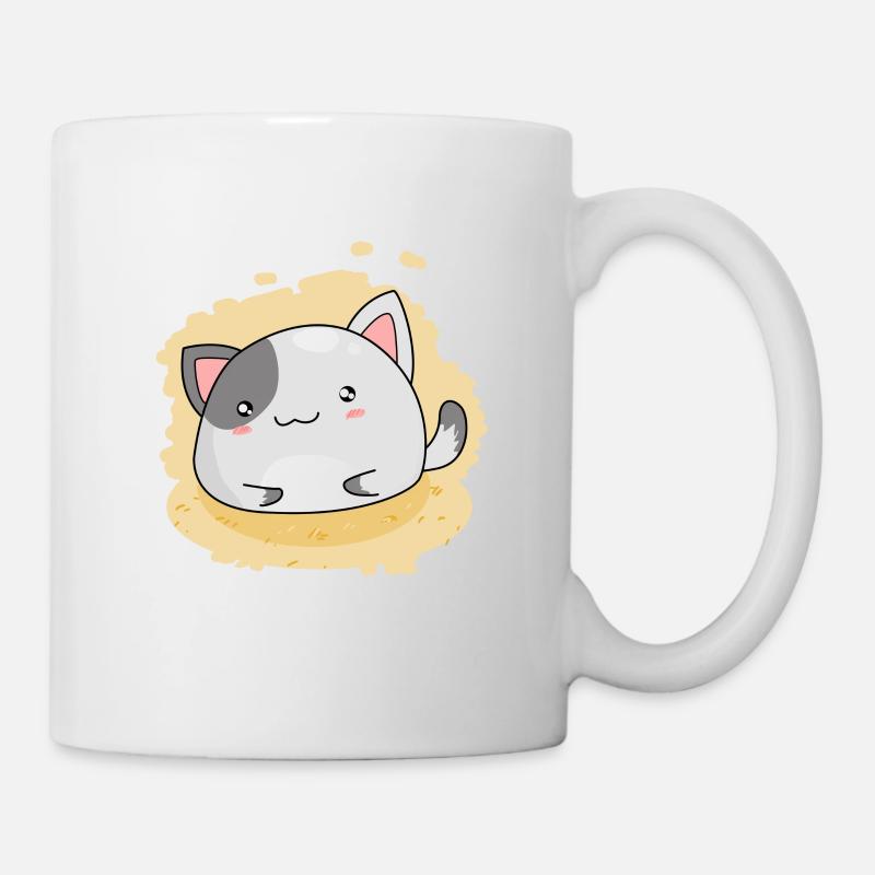 Kawaii chat - Mug blanc - blanc