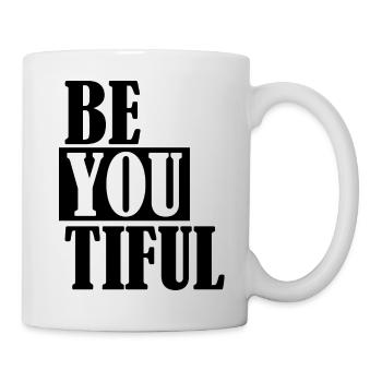 Beautiful schoen wundervoll - Tasse - Weiß - Rechts
