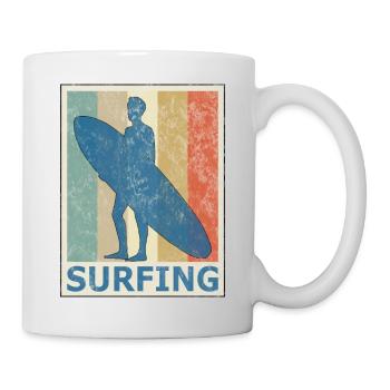 Planche de surf Surfers surf Vintage Style rétro - Mug blanc - blanc - Droite