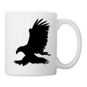 Aigle noir - Mug blanc - blanc - Droite